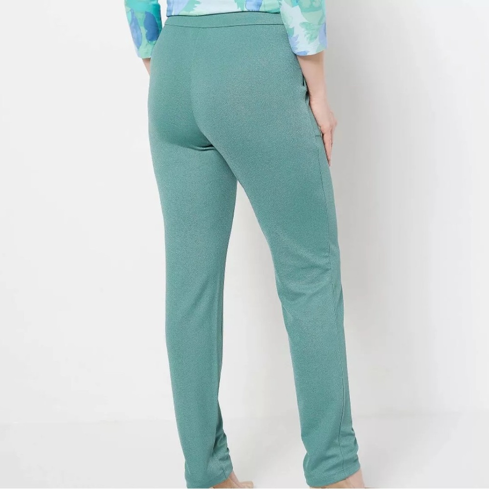 Isaac Mizrahi Live! Crepe Knit Straight Leg Pant